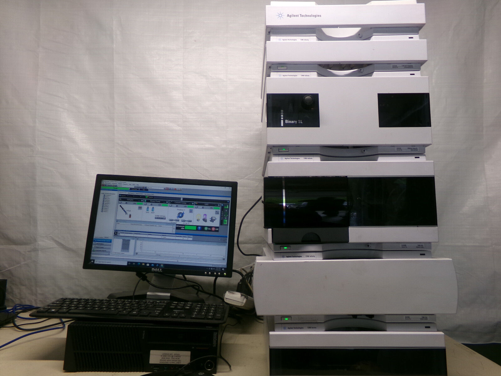A liquid chromatography mass spectrometer system.