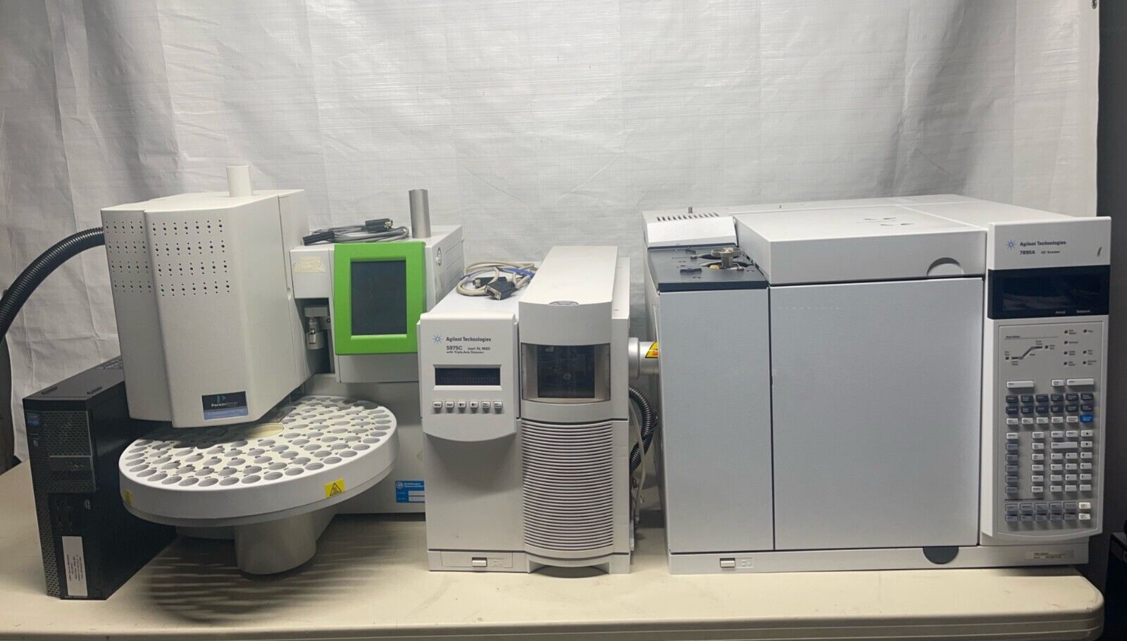 A picture of a gas chromatograph mass spectrometer