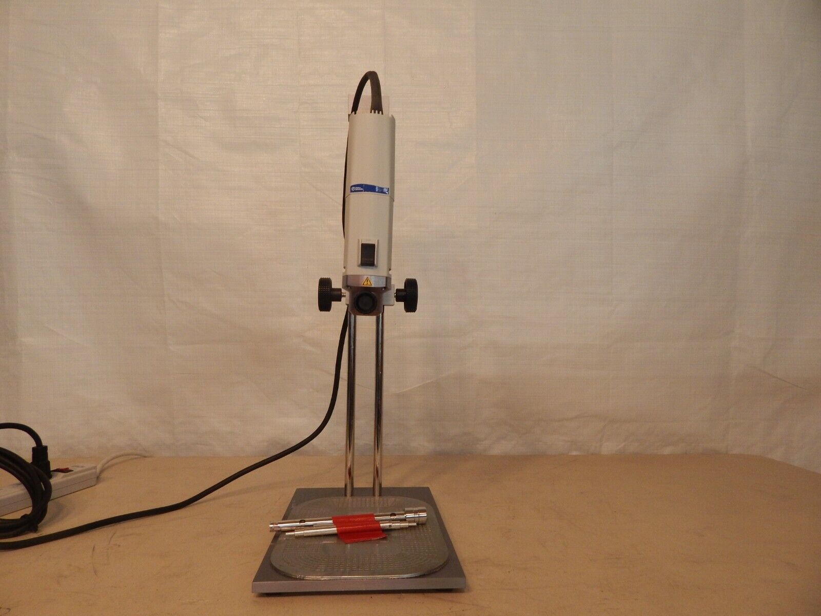 Image of a white overhead stirrer.