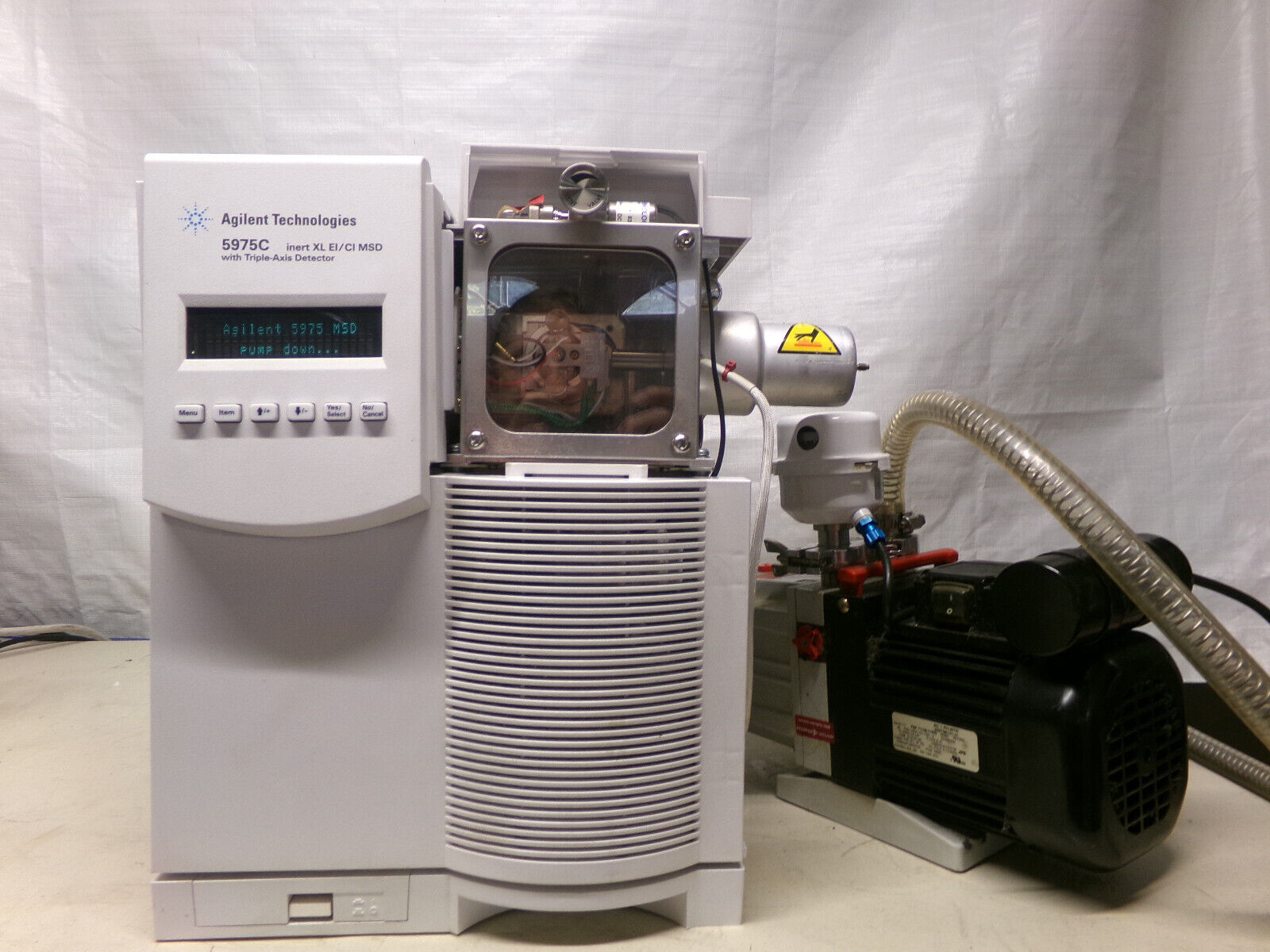 A photo of an Agilent Technologies 5975C inert XL EI/CI MSD with Triple-Axis Detector.